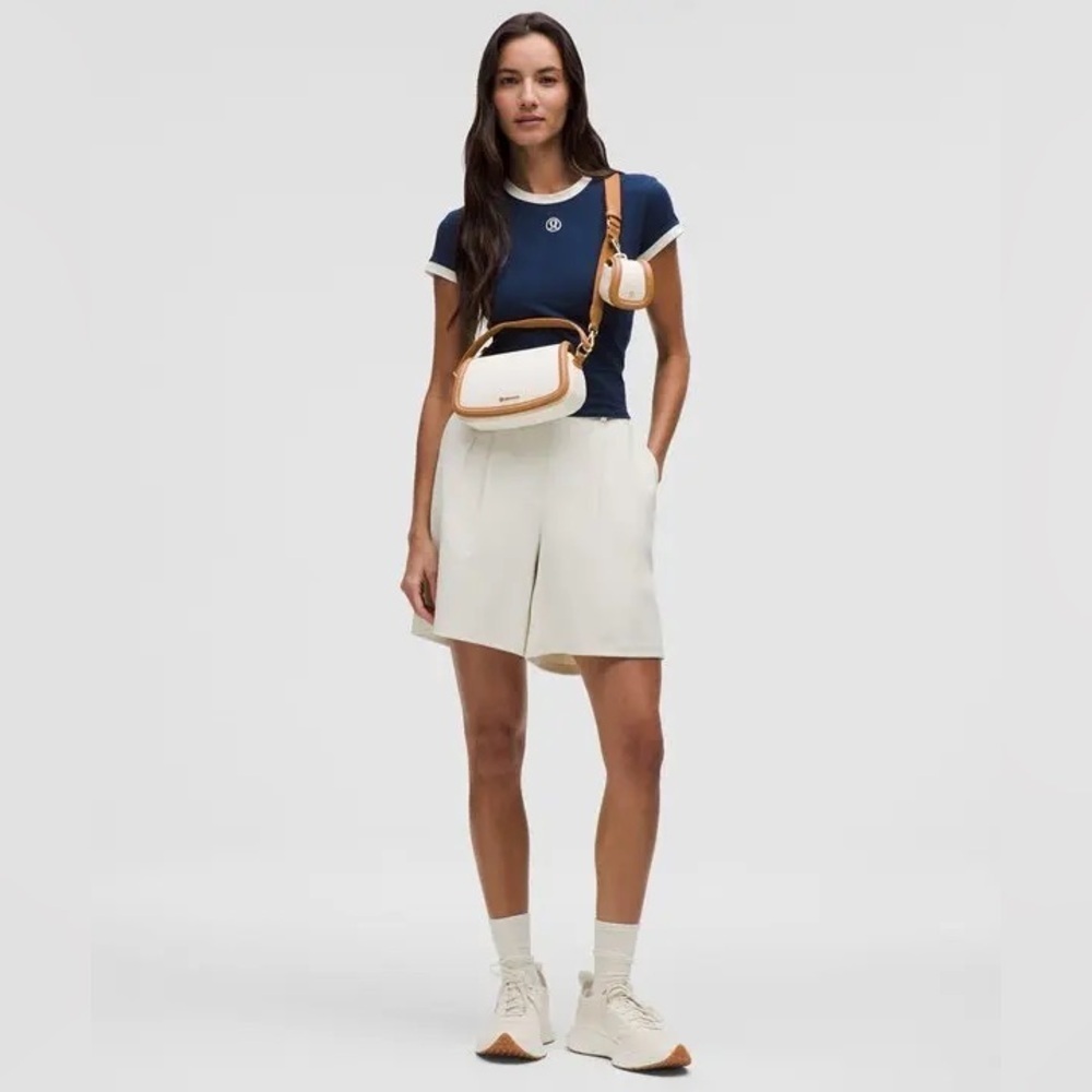 🆕🤎 Lululemon Canvas Mini Bag - Natural Chestnut Brown